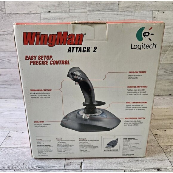 Vintage Logitech Wingman Attack 2, Yahoo Optical Mouse, Floppy Drive Bundle. - Picture 5 of 16